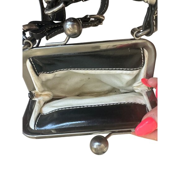 TOMMY BAHAMA Snake Print Leather Kisslock Crossbody Bag - Picture 6 of 8